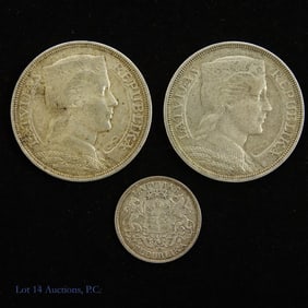 1931 - 1932 Latvia Silver Coins (3)