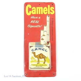 Camels "Have a REAL Cigarette!" Thermometer Sign
