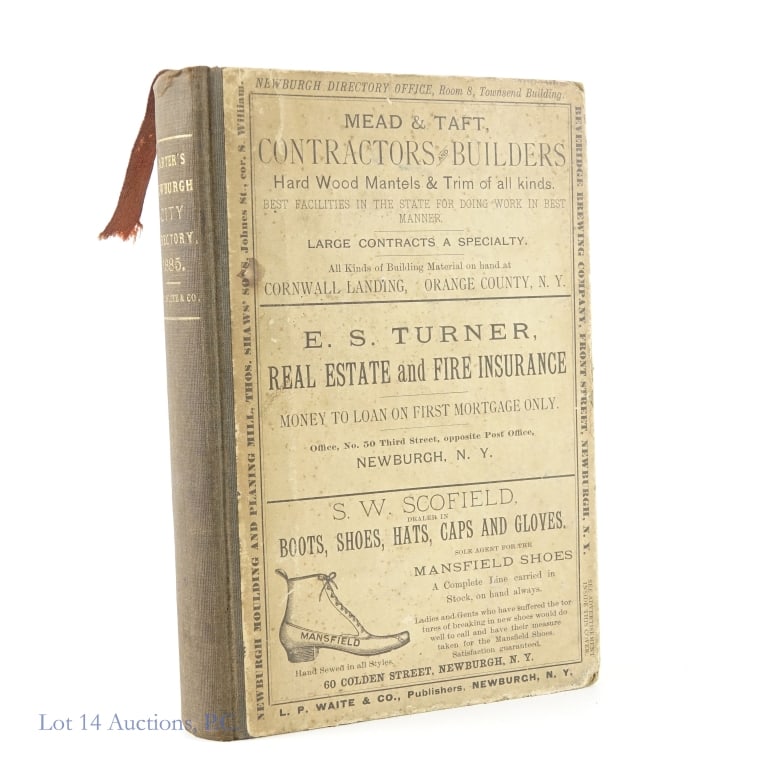 Carter's Newburgh City Directory (1885 w/ Map): Carter's Newburgh [NY] City Directory for 1885. Includes foldout map. Includes business directory for Cornwall, Cornwall-on-Hudson, Cornwall Landing, Fishkill, Fishkill-on-Hudson, and Matteawan. 295 p