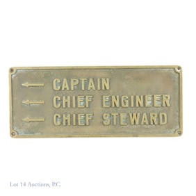 Brass Nautical Maritime Ship Sign Brass