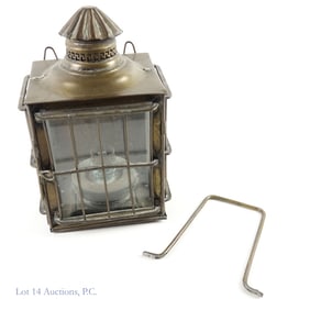 Nautical / Ship Gas Lantern Brass and Glass