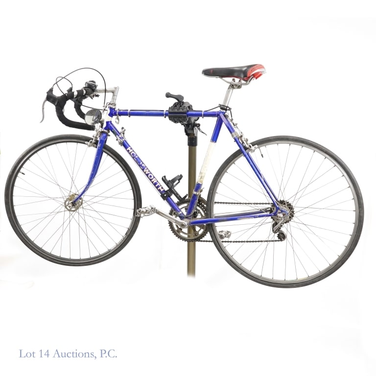 Holdsworth Men's 12 Speed Road Bike w/ Campy ***: Holdsworth men's 12-speed bicycle. Research indicates manufacture circa 1960. Shifters on the down tube. Campagnolo derailer, pedals, brakes, and crank set. Front rim: Alex Rims R450. Rear rim: Mavic