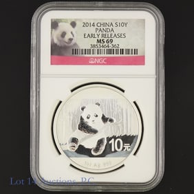 2014 China Silver Panda (NGC MS69 Early)