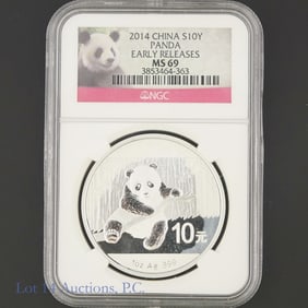 2014 China Silver Panda (NGC MS69 Early)