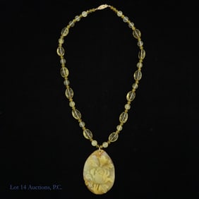 Jade Necklace with 14k Gold Clasp