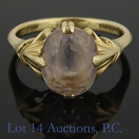 14K Yellow Gold Quartz Ring