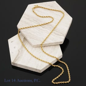 14k Y Gold Rope Necklace Chain