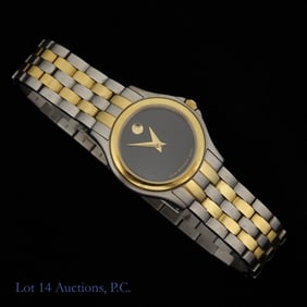 Movado Two Tone Museum Stainless Steel Watch