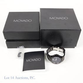 Movado Black Stainless Steel Men's Watch