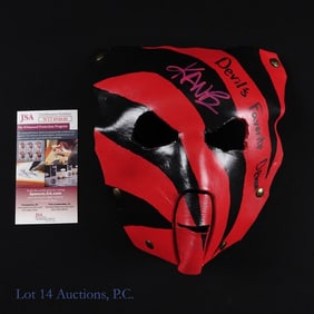 WWF Glenn "Kane" Jacobs Signed Leather Mask, JSA