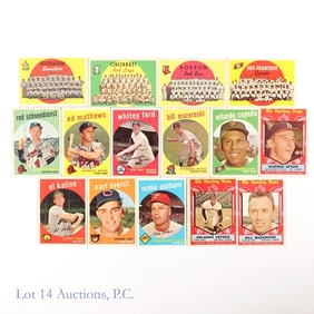 1959 Topps Baseball Card Partial Set