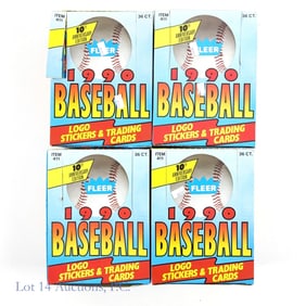 1990 Fleer Baseball Card Display Boxes (4)