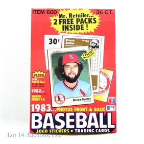 1983 Fleer Baseball Card Display Box (38 Packs)
