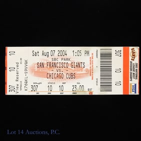 Greg Maddux 300th Win Full Ticket (8/7/04)