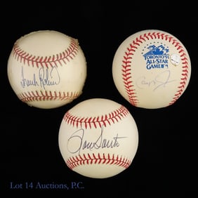 Ripken Santo F. Robinson Signed Baseballs, Beckett