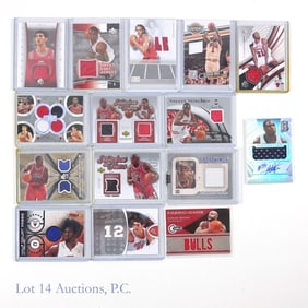 15 Game Used Basketball Jersey Cards