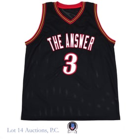 Allen Iverson (76ers) Signed #3 Jersey, Beckett