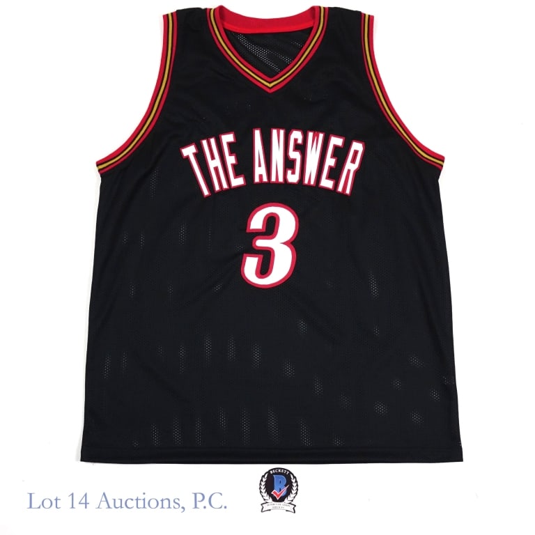 Allen Iverson (76ers) Signed #3 Jersey, Beckett: Allen Iverson Signed (76Ers style) "The Answer" #3 Jersey. Includes Beckett Witnessed Certificate of Authenticity - WV44085 (Beckett Witnessed on 7/29/22 in Atlantic City, NJ).