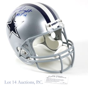 Rayfield Wright Signed Cowboys FS Helmet, LEAF