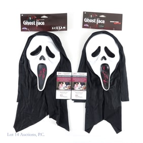 Scream Masks Signed by M Lillard & S Ulrich, JSA