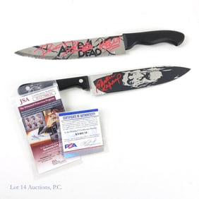 Signed Inscribed Horror Movie Steel Knives, JSA