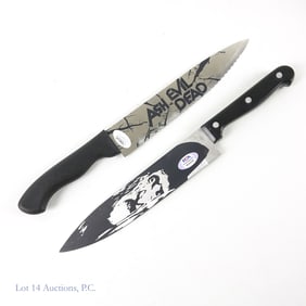 Signed Inscribed Horror Movie Steel Knives, JSA