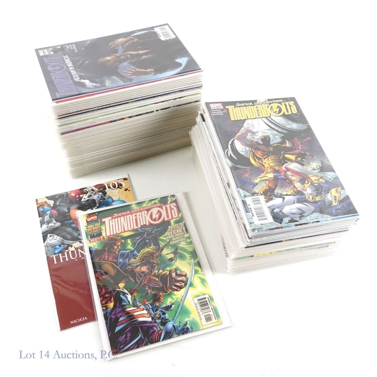 Thunderbolts Comics Ranging #0-129 MARVEL (+100): Thunderbolts Comics Ranging #0-129 MARVEL (+100). Hot off the tails of the smash movie comes a collection of over 100 Thunderbolts comic books ranging #0-129. This includes a full run of The New Thund