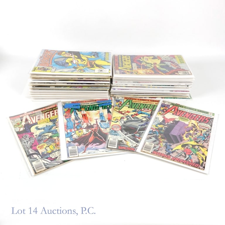 Avengers Ranging #155-300, Key Issues MARVEL (+60): Avengers Ranging #155-300, Key Issues MARVEL (+60). Collection of Avengers comic books ranging from #155-300 with a near complete run from #264-300. Some Key Issues included: #187 - Origin of the Dark