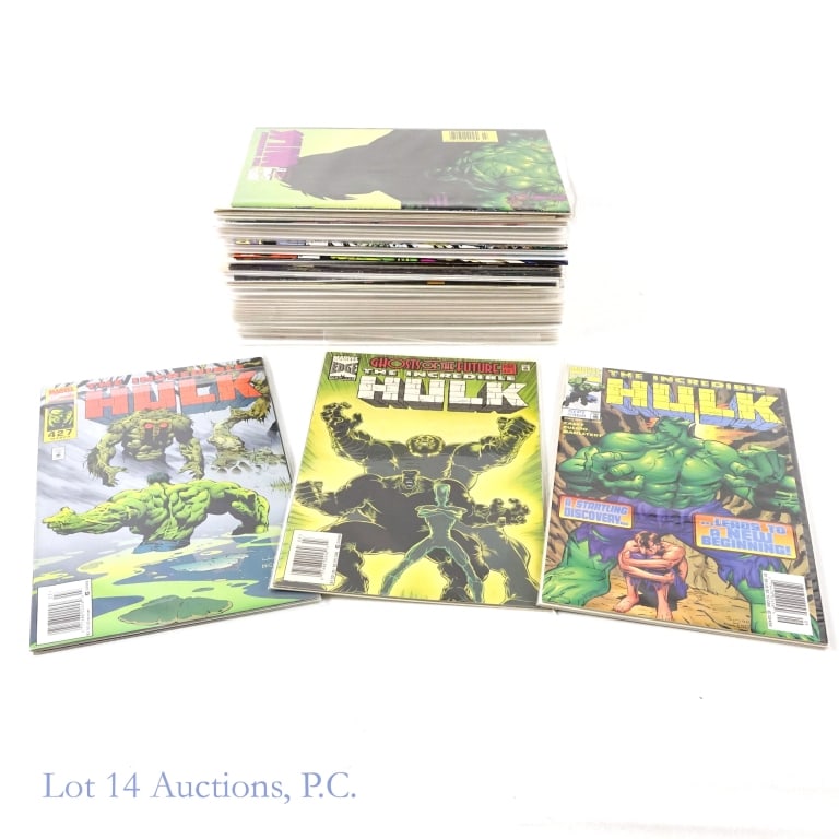Incredible Hulk Comics, Key Issues MARVEL (50): Incredible Hulk Comics, Key Issues MARVEL (50). Collection of The Incredible Hulk comic books including key issues. Some key Issues included: Incredible Hulk #449 - First team appearance of The Thunde
