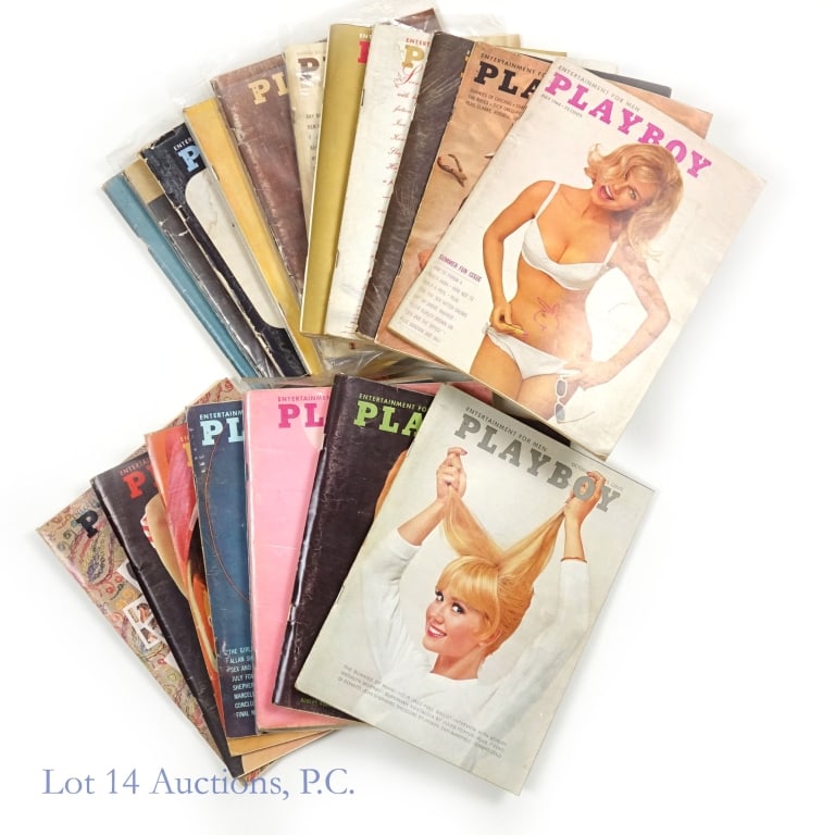 Playboy Magazines 61-65 w/ CF's ADULTS ONLY (18): Playboy Magazines 61-65 w/ CF's (18). ADULT ONLY, MATURE CONTENT, XXX. Collection of Playboy magazines ranging from March 1961 to December 1965. All items include centerfolds. Issues included: 1961 - 