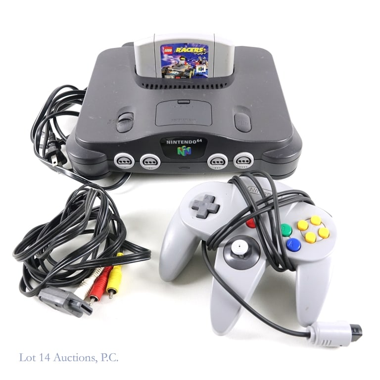 Nintendo 64 Console With Lego Racers: Nintendo 64 Console with power adapter, video cable, 1 original controller and Lego Racers game (cartridge only).