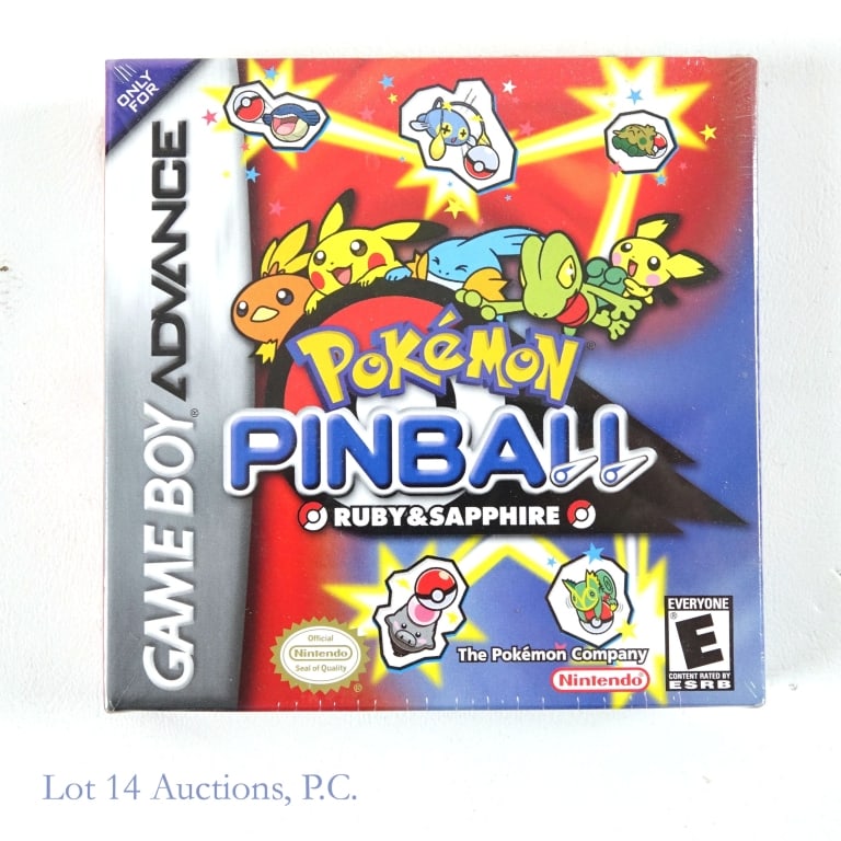Pokemon Pinball Game Boy Advance SEALED Video Game: Nintendo Game Boy Advance Pokemon Pinball SEALED Video Game. Video game is sealed in original factory plastic. Crease to top edge of box. No stickers, price tags.