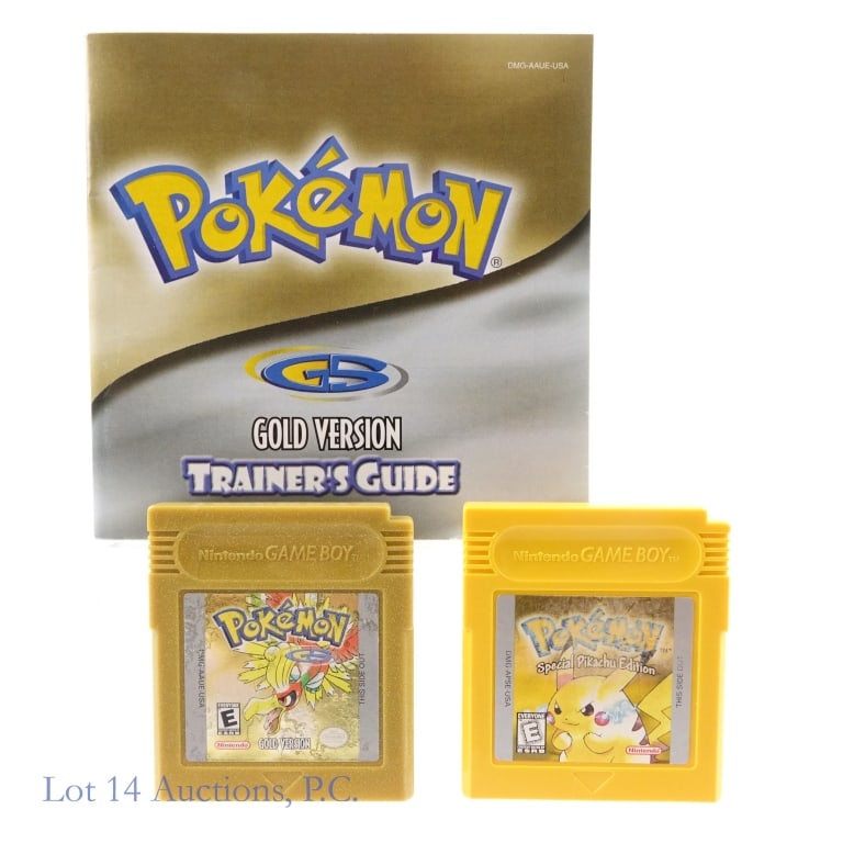 Nintendo Game Boy Pokemon Games (2): 2 Nintendo Game Boy games without boxes. "Pokemon Special Pikachu Edition" and "Pokemon GS Gold Version" (includes guide booklet).
