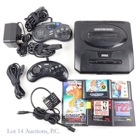 Sega Genesis Console & Games (4)