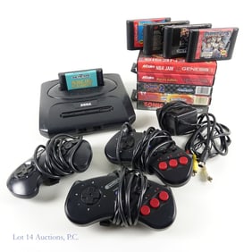 Sega Genesis Console & Games (10)