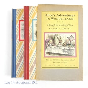 Alice in Wonderland + Looking Glass 1946 Books Set