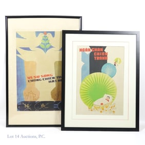 Two Vintage Vietnamese Anti-War Posters
