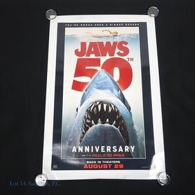 Jaws Official Movie Poster 50th Anniversary