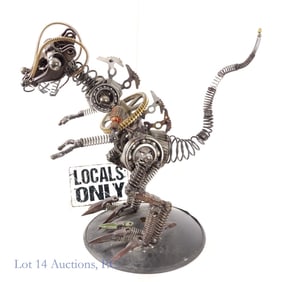 T-Rex Sculpture - Upcycled Metal by WelderBoy