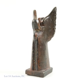 Jan Barboglio Vintage Iron Angel Candlestick
