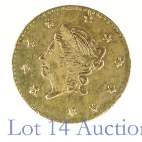 1873 USA California Round Half Dollar Gold Piece