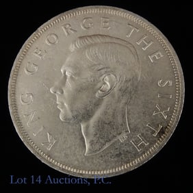 1949 New Zealand George VI Royal Tour Silver Crown