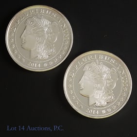 2014 Morgan-Style 1 ozt Silver Rounds (2)