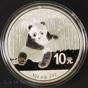 2014 China .999 Fine Silver 1ozt. Panda