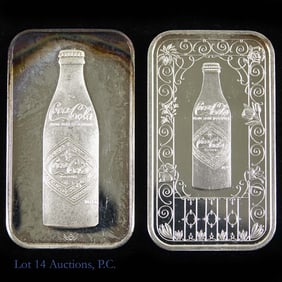 Silver 1 Ozt. Coca-Cola 75th Ann. Ingots (2)