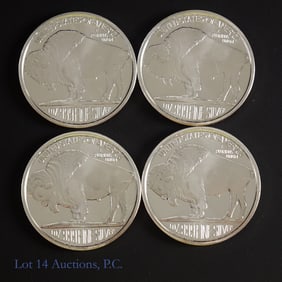 2014 Buffalo 1 ozt Silver Rounds (4)