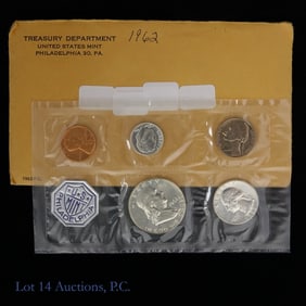 1962 (P) USA 5-Coin Silver Proof Set in OGP