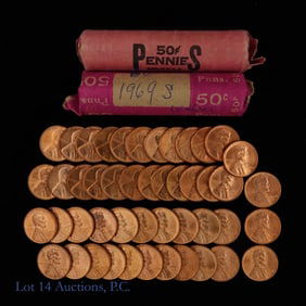 Approximately USA Lincoln Cents in CH BU (144)