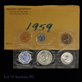 1959 (P) USA Silver 5-Coin Proof Set in OGP