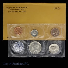 1964 (P) USA Silver 5-Coin Proof Set in OGP